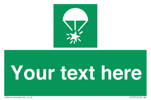 Custom sign safe condition Rocket parachute flare